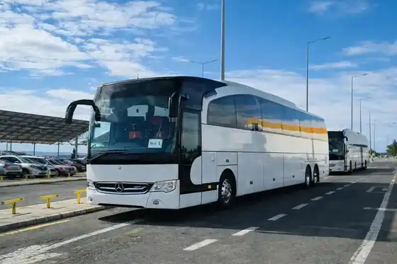 Mercedes-Benz Travego 2018 on Batumi Airport to Makhuntseti Waterfall Mercedes-Benz Travego 2018 on Batumi Airport to Makhuntseti Waterfall